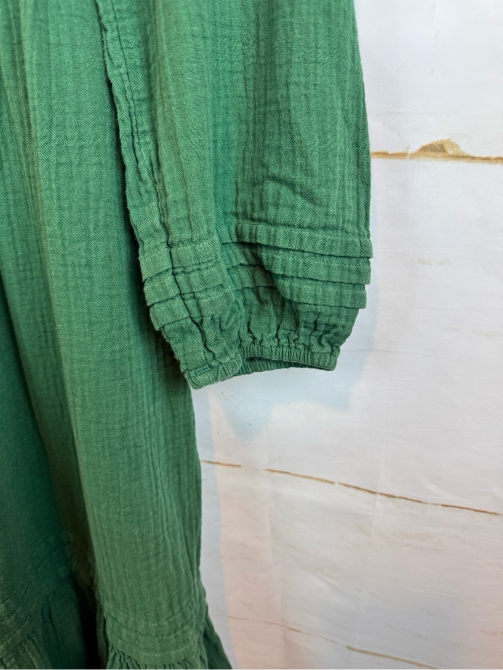 Boden | Green Cotton Gauze Tiered Dress, 12 - Picture 5 of 10